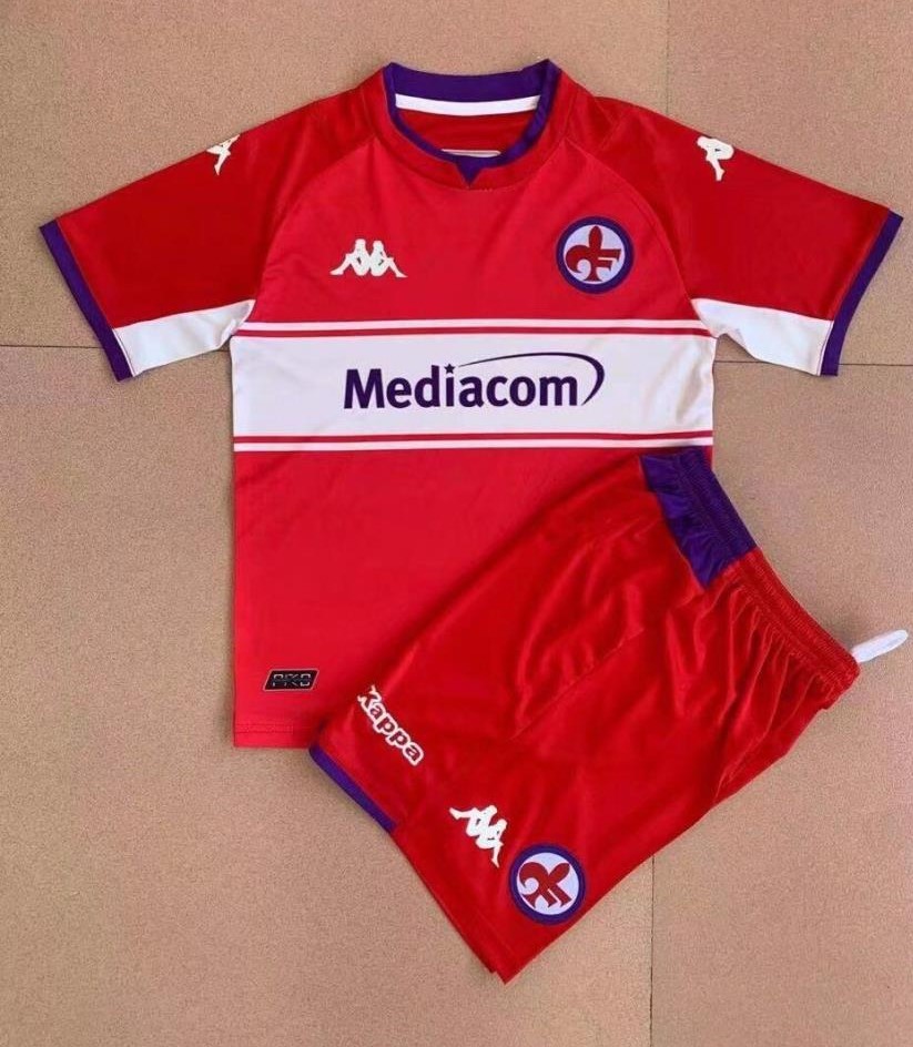 Kids-Fiorentina 21/22 Fourth Red Soccer Jersey